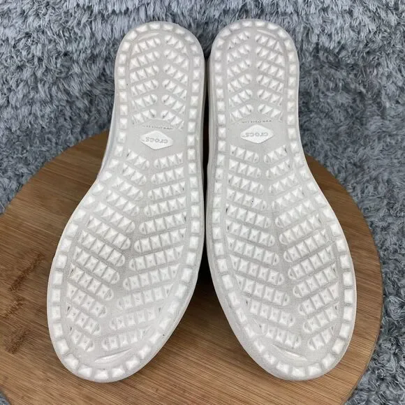 Crocs Citilane Sneakers Women's 11 Slip On Beige Canvas Shoes - Picture 6 of 9